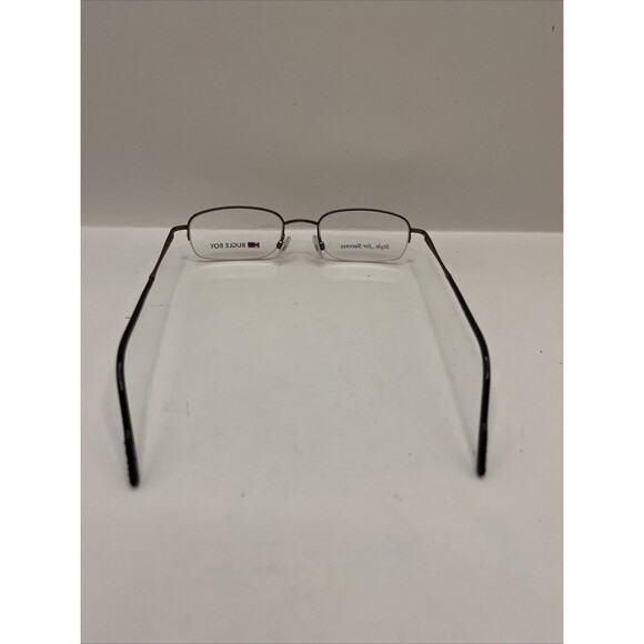 Bugle Boy Eyeglasses Eyewear 2002 Taupe HalfRim Demo Lens Brown 49-18-135 - Picture 6 of 7
